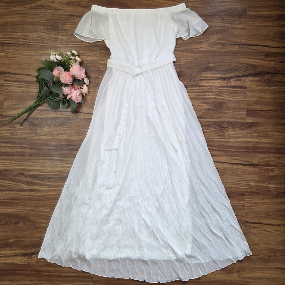Bisou Bisou By Michele Bohbot White Casual Boho Wedding Dress